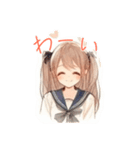 日常スタンプ(水彩画風girl）（個別スタンプ：20）
