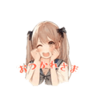 日常スタンプ(水彩画風girl）（個別スタンプ：23）
