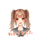 日常スタンプ(水彩画風girl）（個別スタンプ：27）