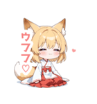 まったり巫女のきつねっ子スタンプ（個別スタンプ：6）