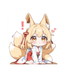 まったり巫女のきつねっ子スタンプ（個別スタンプ：7）