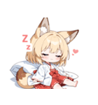 まったり巫女のきつねっ子スタンプ（個別スタンプ：34）