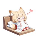 まったり巫女のきつねっ子スタンプ（個別スタンプ：35）
