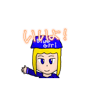 青い魔法少女のLINEスタンプ（個別スタンプ：1）