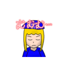 青い魔法少女のLINEスタンプ（個別スタンプ：3）