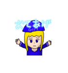 青い魔法少女のLINEスタンプ（個別スタンプ：5）