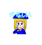 青い魔法少女のLINEスタンプ（個別スタンプ：6）