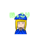 青い魔法少女のLINEスタンプ（個別スタンプ：7）