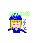 青い魔法少女のLINEスタンプ（個別スタンプ：8）