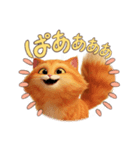 喜ぶ猫405（個別スタンプ：3）