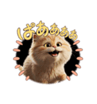 喜ぶ猫405（個別スタンプ：8）