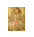 水彩画風の女の子(日常に使えるスタンプ)（個別スタンプ：7）