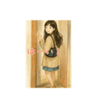 水彩画風の女の子(日常に使えるスタンプ)（個別スタンプ：13）