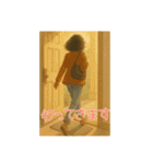 水彩画風の女の子(日常に使えるスタンプ)（個別スタンプ：14）