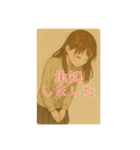 水彩画風の女の子(日常に使えるスタンプ)（個別スタンプ：25）