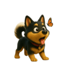 犬（3D）-様々な体の動き 003（個別スタンプ：5）