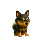 犬（3D）-様々な体の動き 003（個別スタンプ：6）