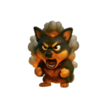 犬（3D）-様々な体の動き 003（個別スタンプ：7）