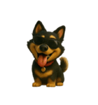 犬（3D）-様々な体の動き 003（個別スタンプ：8）