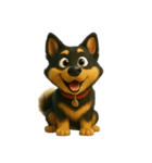 犬（3D）-様々な体の動き 003（個別スタンプ：11）