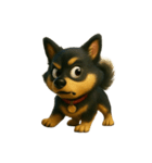 犬（3D）-様々な体の動き 003（個別スタンプ：13）