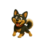 犬（3D）-様々な体の動き 003（個別スタンプ：18）