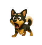 犬（3D）-様々な体の動き 003（個別スタンプ：20）