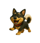 犬（3D）-様々な体の動き 003（個別スタンプ：26）