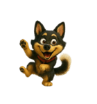 犬（3D）-様々な体の動き 003（個別スタンプ：27）