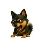 犬（3D）-様々な体の動き 003（個別スタンプ：28）