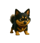 犬（3D）-様々な体の動き 003（個別スタンプ：30）