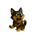 犬（3D）-様々な体の動き 003（個別スタンプ：31）