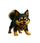 犬（3D）-様々な体の動き 003（個別スタンプ：33）