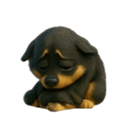 犬（3D）-様々な体の動き 003（個別スタンプ：35）