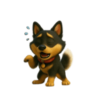 犬（3D）-様々な体の動き 003（個別スタンプ：38）