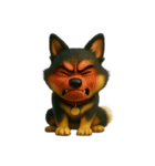 犬（3D）-様々な体の動き 004（個別スタンプ：6）