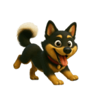 犬（3D）-様々な体の動き 004（個別スタンプ：7）