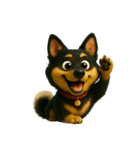 犬（3D）-様々な体の動き 004（個別スタンプ：10）