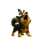 犬（3D）-様々な体の動き 004（個別スタンプ：11）