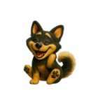 犬（3D）-様々な体の動き 004（個別スタンプ：12）