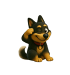 犬（3D）-様々な体の動き 004（個別スタンプ：13）