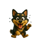 犬（3D）-様々な体の動き 004（個別スタンプ：14）