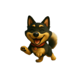 犬（3D）-様々な体の動き 004（個別スタンプ：16）
