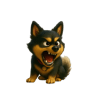 犬（3D）-様々な体の動き 004（個別スタンプ：17）
