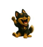 犬（3D）-様々な体の動き 004（個別スタンプ：20）