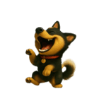 犬（3D）-様々な体の動き 004（個別スタンプ：25）