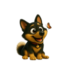 犬（3D）-様々な体の動き 004（個別スタンプ：27）