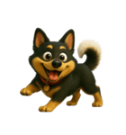 犬（3D）-様々な体の動き 004（個別スタンプ：28）
