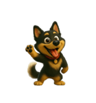 犬（3D）-様々な体の動き 004（個別スタンプ：31）