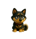 犬（3D）-様々な体の動き 004（個別スタンプ：33）